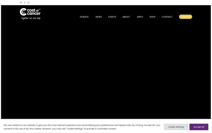 Screenshot of costofcancer.org.uk