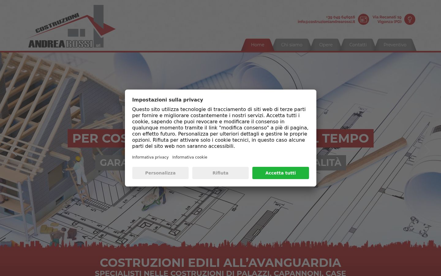 Screenshot van de toestemmingsbanner zoals getoond vóór enige interactie