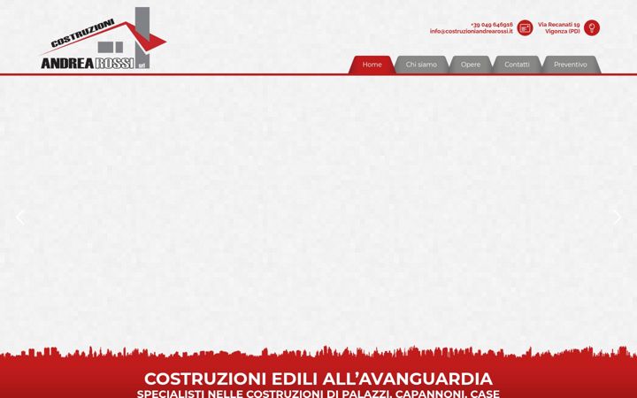 Posnetek zaslona costruzioniandrearossi.it