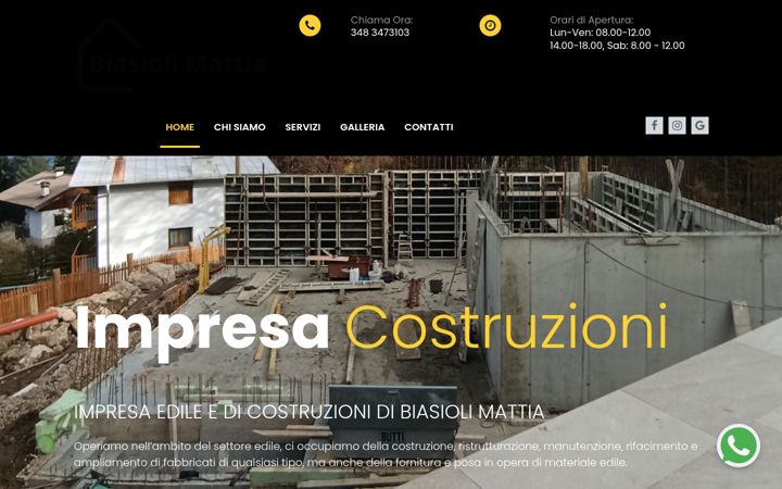 Screenshot di costruzionibiasiolimattia.it
