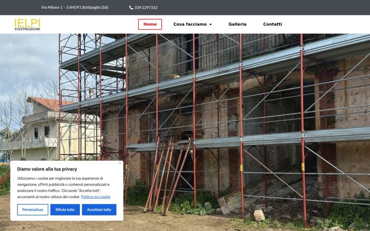 Screenshot van costruzioniielpisrls.it