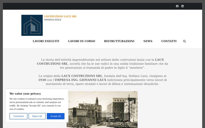 Posnetek zaslona costruzionilaux.it