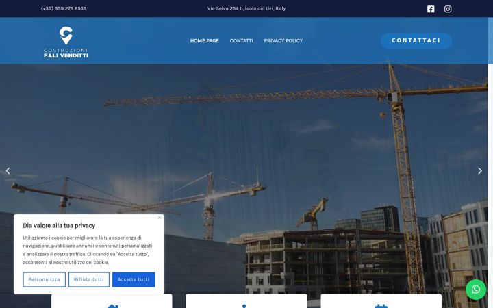 Screenshot of costruzionivenditti.it