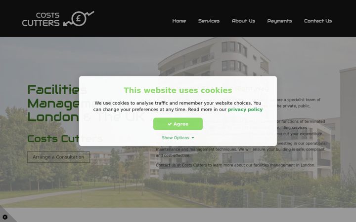 Screenshot of costscutters.uk