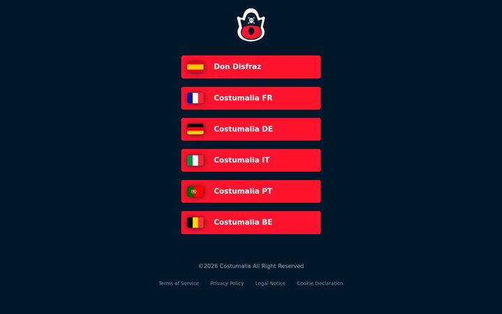 Screenshot of costumalia.com