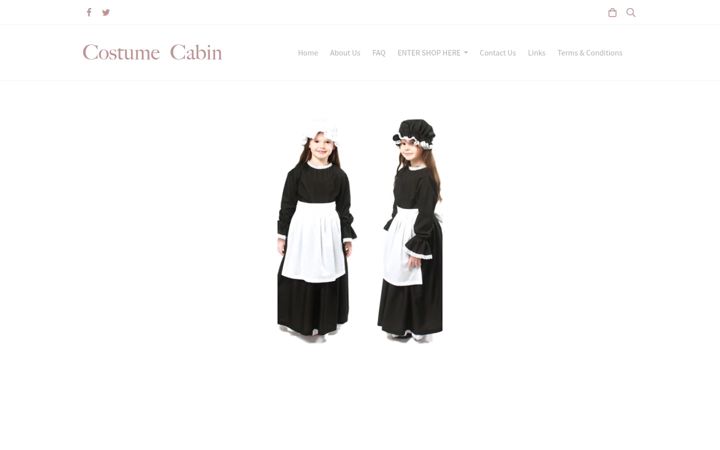 Screenshot of costumecabin.co.uk