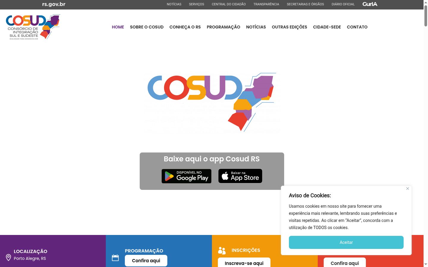 Capture d'écran de la bannière de consentement affichée avant toute interaction