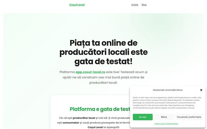 Screenshot of cosul-local.ro
