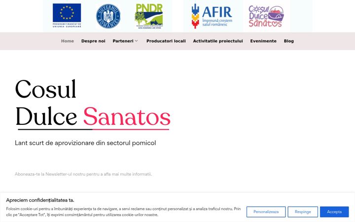 Screenshot of cosuldulcesanatos.ro