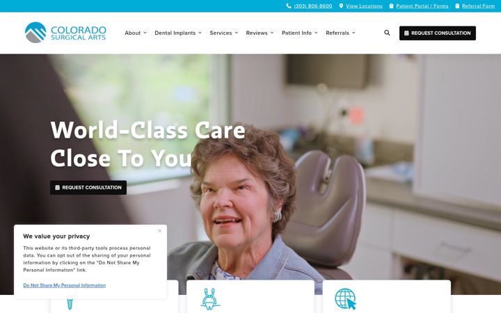 Screenshot of cosurgicalarts.com