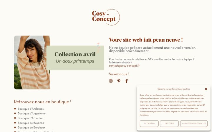 Captură de ecran a cosy-concept.fr