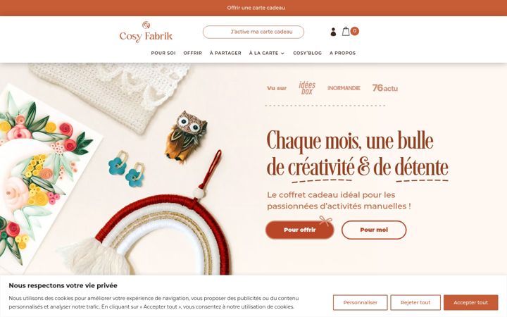 Captură de ecran a cosy-fabrik.fr