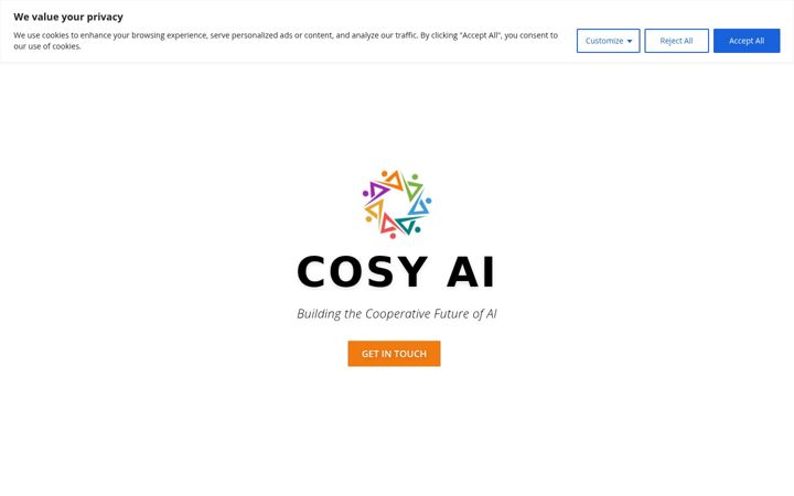 Screenshot of cosyai.org