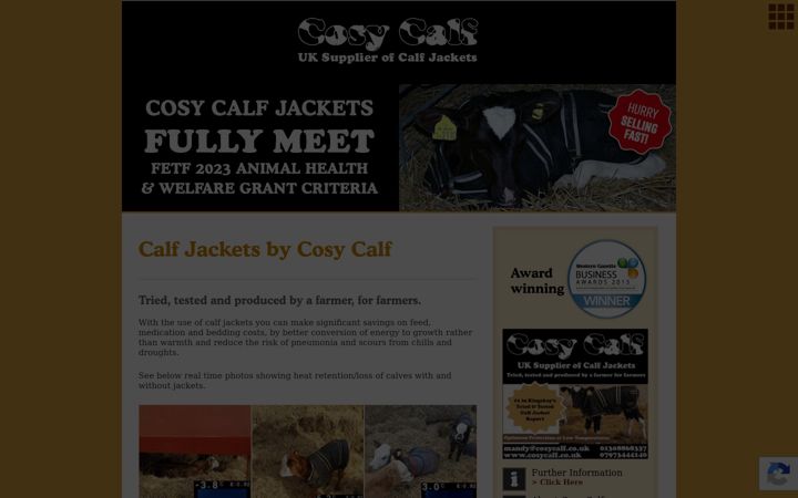 Screenshot of cosycalf.co.uk