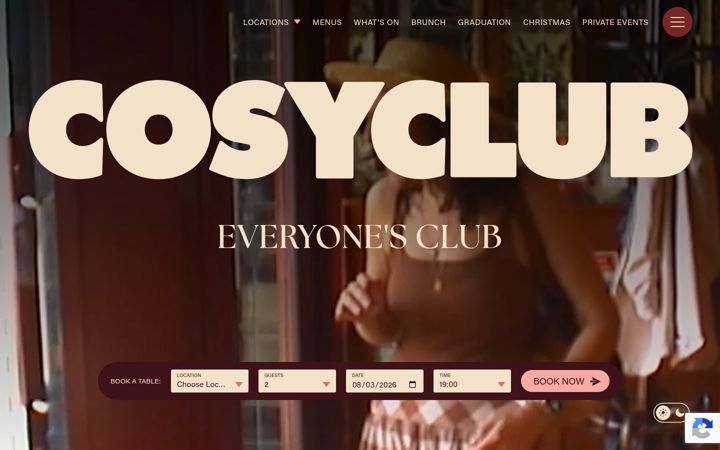 Skærmbillede af cosyclub.co.uk