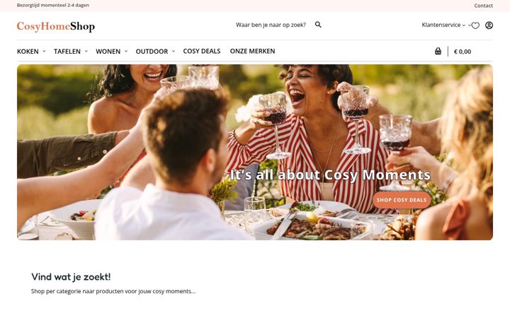 Screenshot of cosyhomeshop.nl