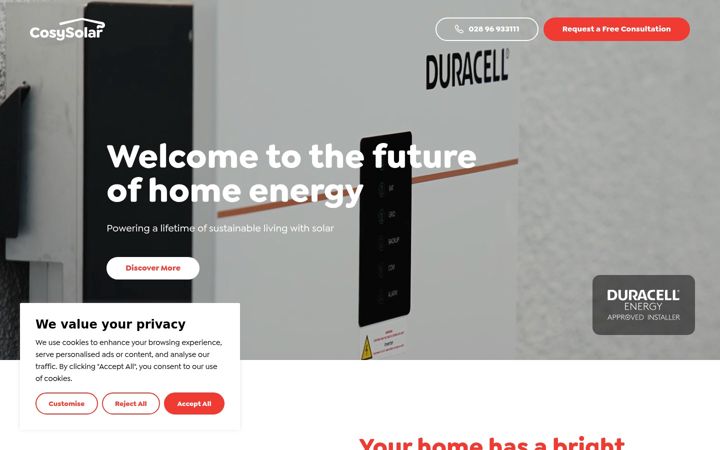 Screenshot of cosysolar.co.uk