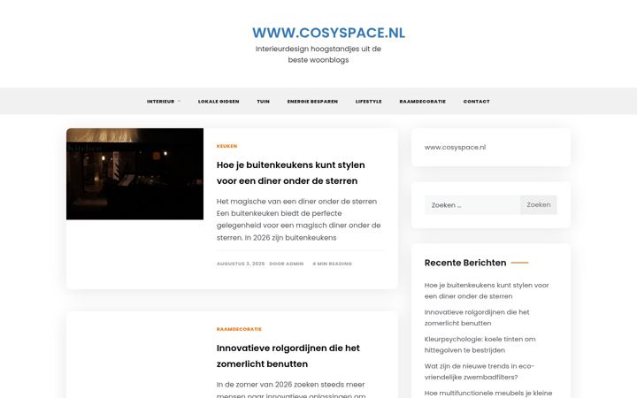 Captura de ecrã de cosyspace.nl