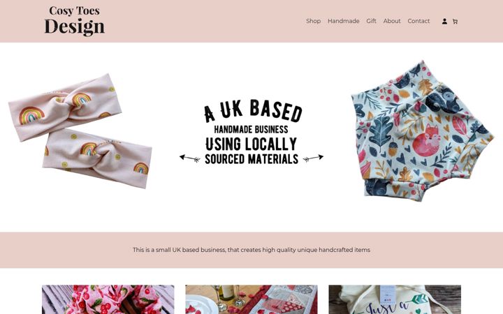 Screenshot of cosytoesdesign.co.uk