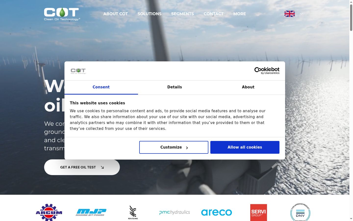 Sutikimo reklamjuostės, rodytos prieš bet kokią sąveiką, ekrano kopija