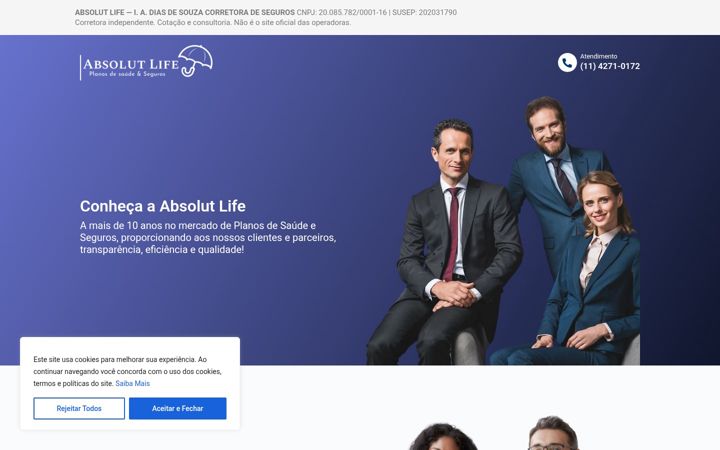 Screenshot of cotacaosegurosaude.com.br