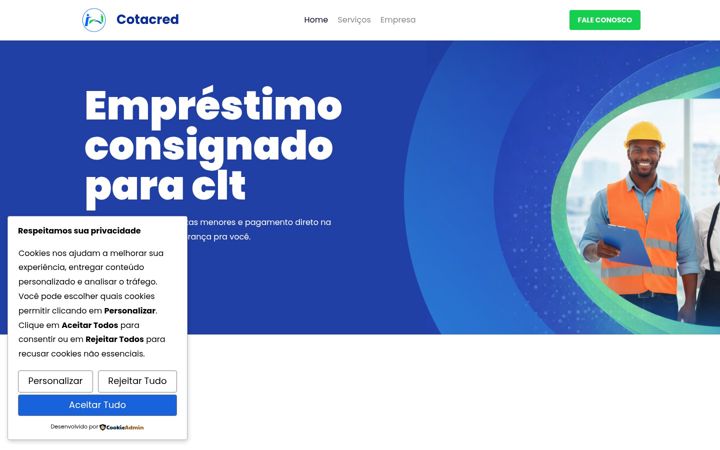 Screenshot of cotacred.com.br