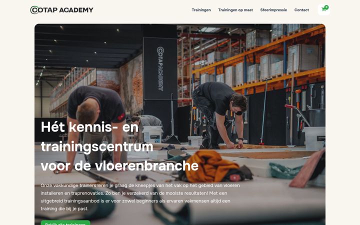 Screenshot of cotapacademy.nl