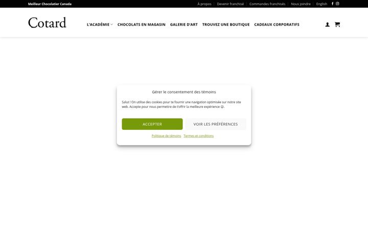Screenshot of cotardchocolatier.com