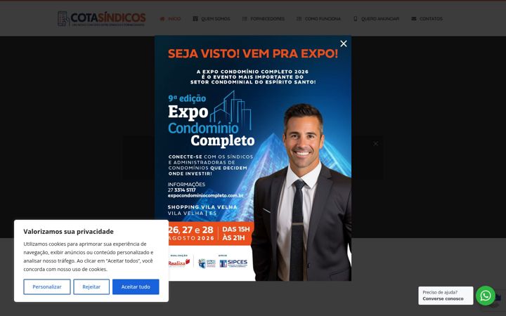 Snimka zaslona za cotasindicos.com.br