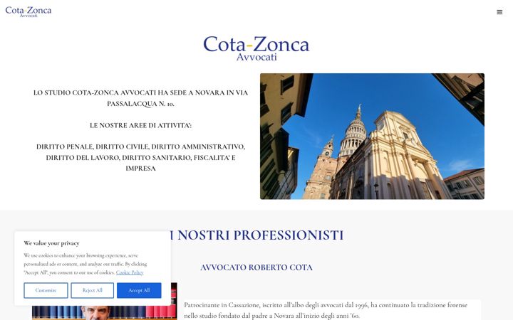 Screenshot of cotazoncavvocati.it