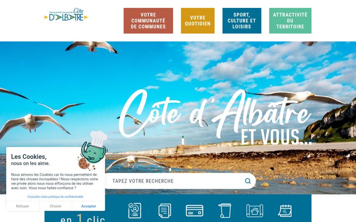 Captură de ecran a cote-albatre.fr