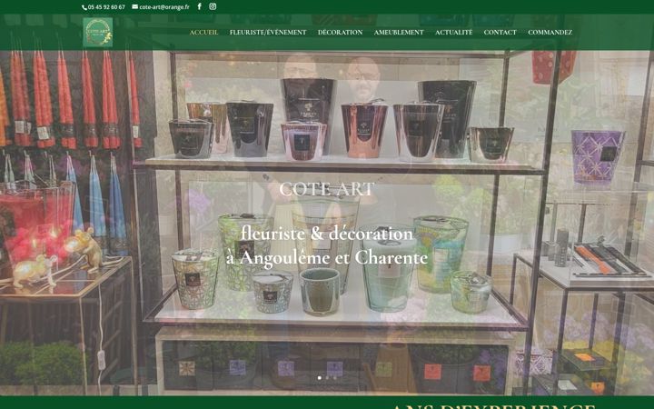 Captură de ecran a cote-art-fleuriste.fr