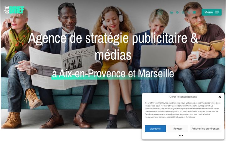 Captură de ecran a cote-brief.fr
