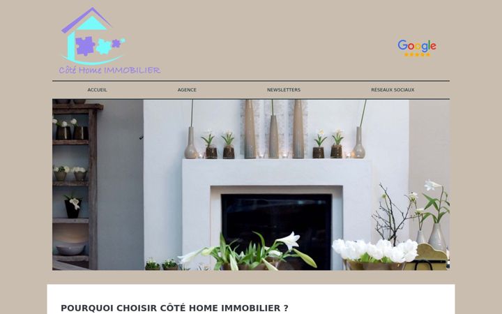 Screenshot of cote-home-immobilier.com