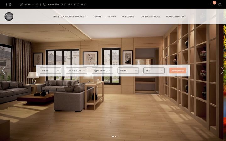Screenshot of cote-landes-immobilier.com