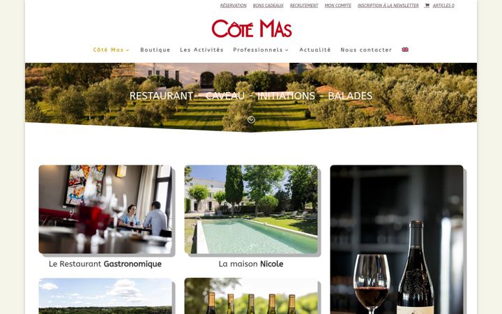 Screenshot von cote-mas.fr