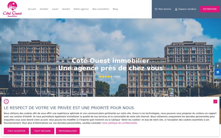 Screenshot of cote-ouest-immo.fr