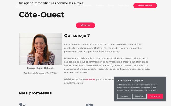 Screenshot of cote-ouest.be
