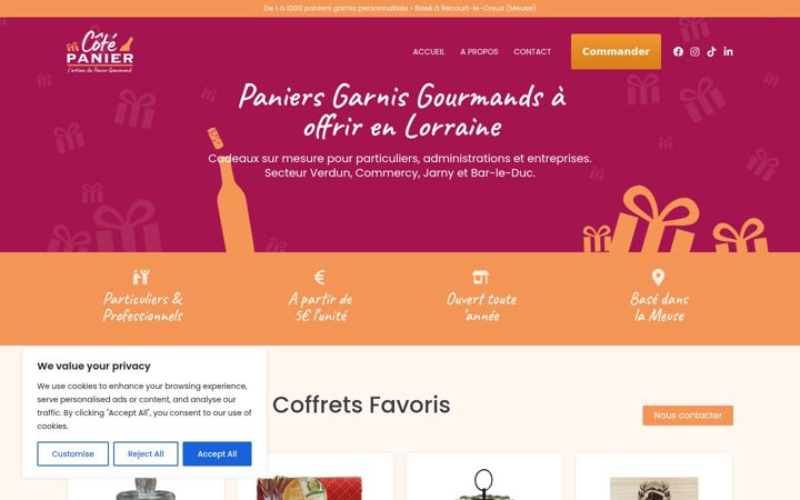 Screenshot of cote-panier.fr