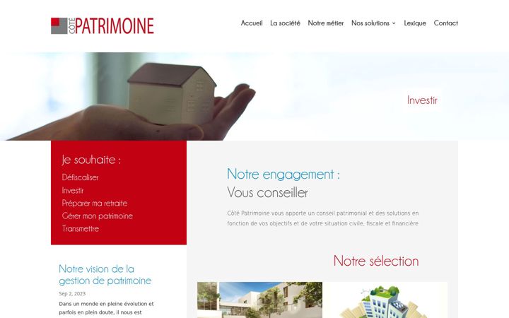 Screenshot di cote-patrimoine.net