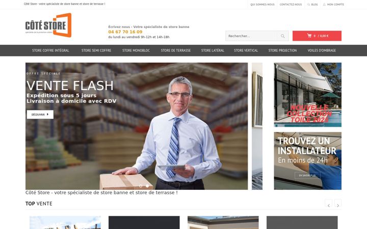 Screenshot of cote-store.fr