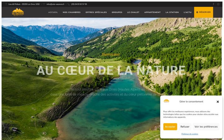 Captură de ecran a cote-vacances.fr