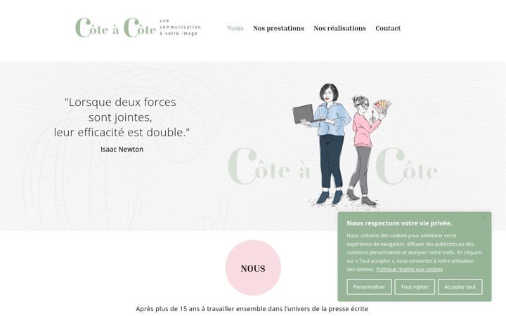 Screenshot of coteacote-communication.fr
