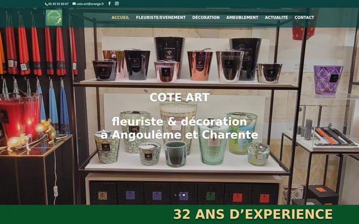 Captură de ecran a coteart-fleuriste-decoration-angouleme.fr
