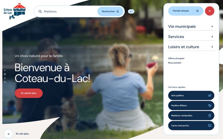 Screenshot of coteau-du-lac.com