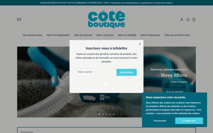 Screenshot of coteboutique.ca