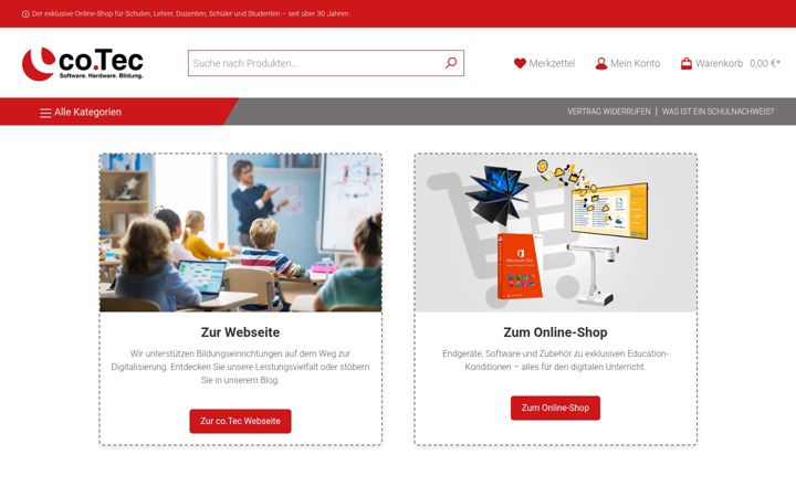 Screenshot of cotec.de