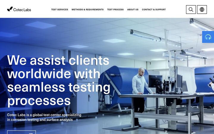 Screenshot of coteclabs.com