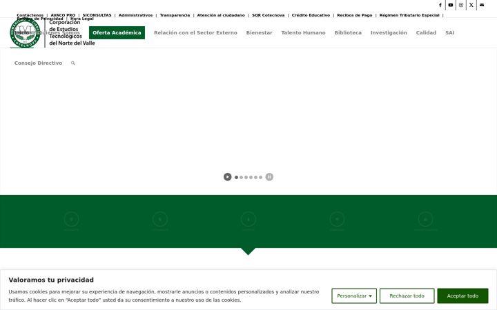 Screenshot of cotecnova.edu.co
