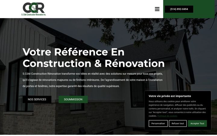 Screenshot of coteconstruction.ca
